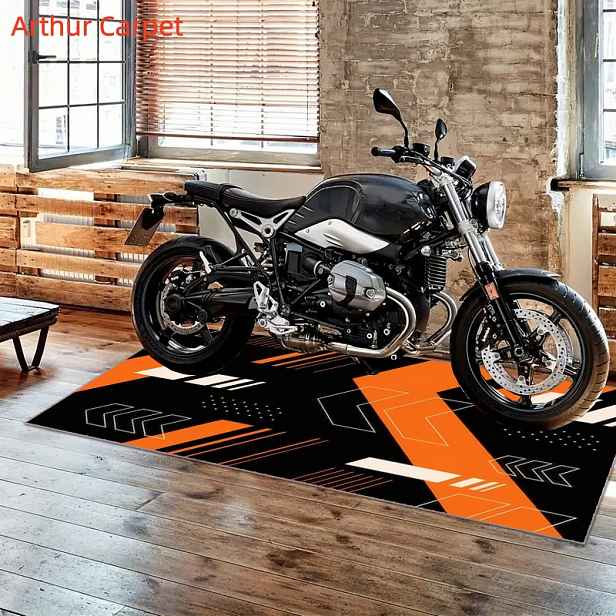 TEMU Zlatý diamantový sametový chladicí podložka na motocykl/kolo, závodní styl, vhodná pro chodby, průchody, garáže a vnitřní/venkovní sváteční
