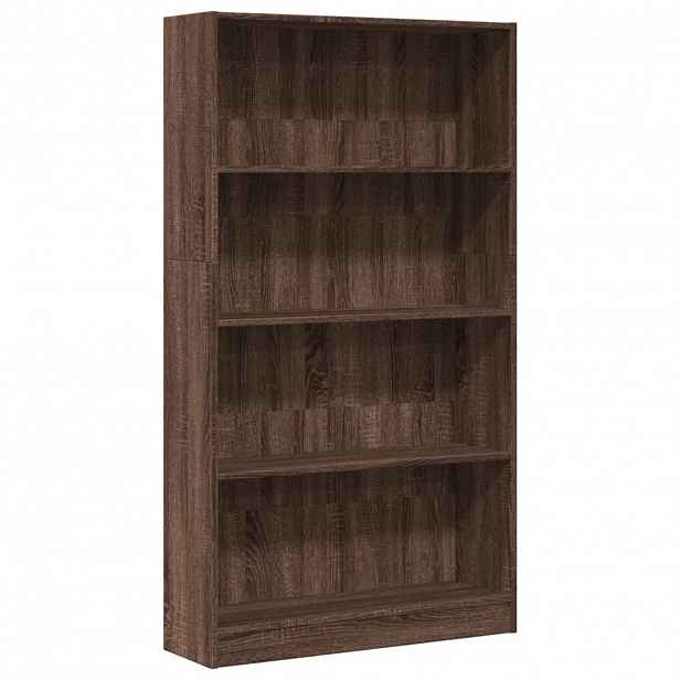 vidaXL Knihovna hnědý dub 80x24x143 cm kompozitní dřevo
