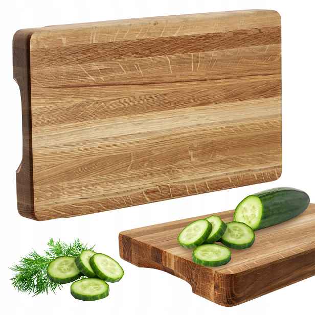 Prkénko Na Krájení Dřevěné Kuchyňské 50x30cm Na Servírování Dubový Blok Velký