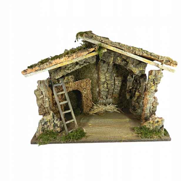 Vánoční Betlém Dekorace 50 x 23 x 36 CM Pro Figurky 15-19 CM