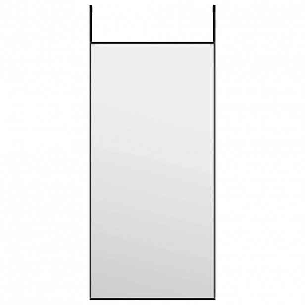 vidaXL Zrcadlo na dveře černé 30 x 60 cm sklo a hliník