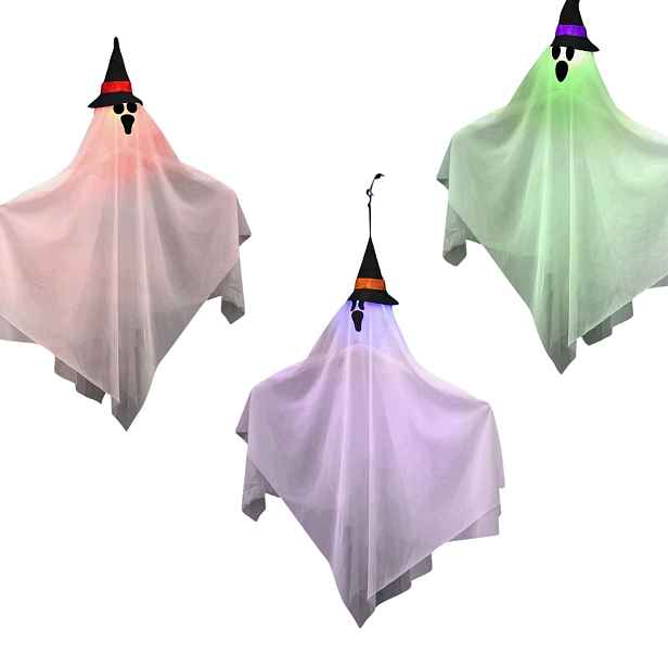 Halloween Led Duchové 3 Ks 80 CM Závěsné Barevné Do Zahrady Domu