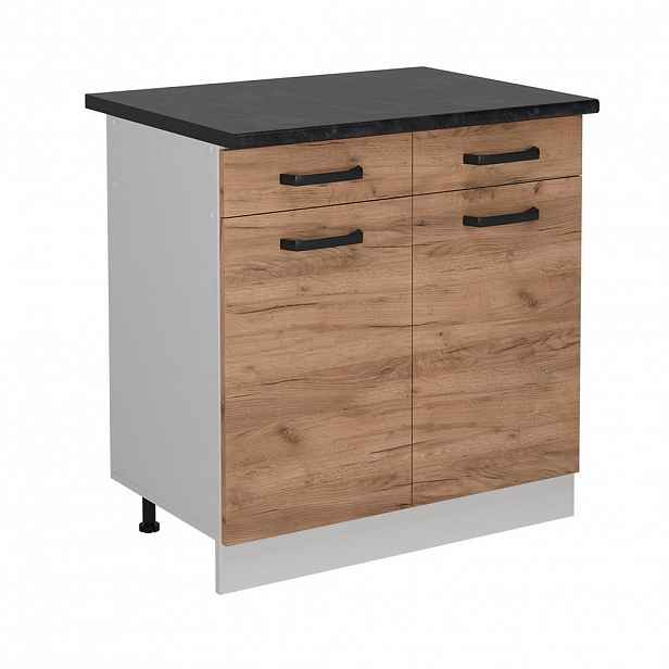 Vicco SPODNÍ SKŘÍŇKA KUCHYŇSKÉ LINKY R-Line Zlatý mocný dub 80 cm PD Antracit