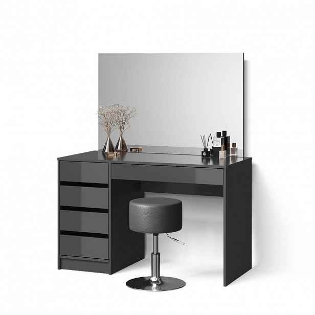 Livinity® TOALETNÍ STOLEK Imola Antracit 120 cm se stoličkou