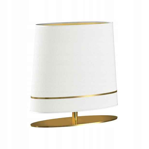 Stolní lampa Bootes Zlatá Bílá Abažur 1xE27 50x52 cm do pokoje bytu