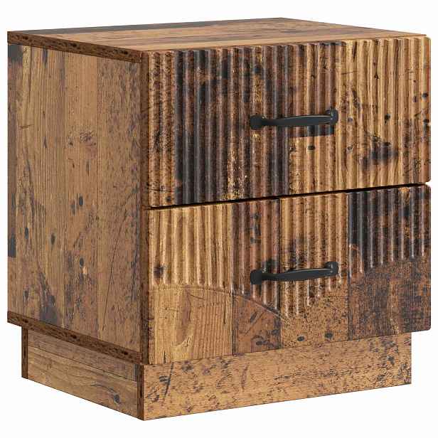 vidaXL Noční skříňka Staré dřevo 43 x 34,5 x 44,5 cm Kompozitní dřevo