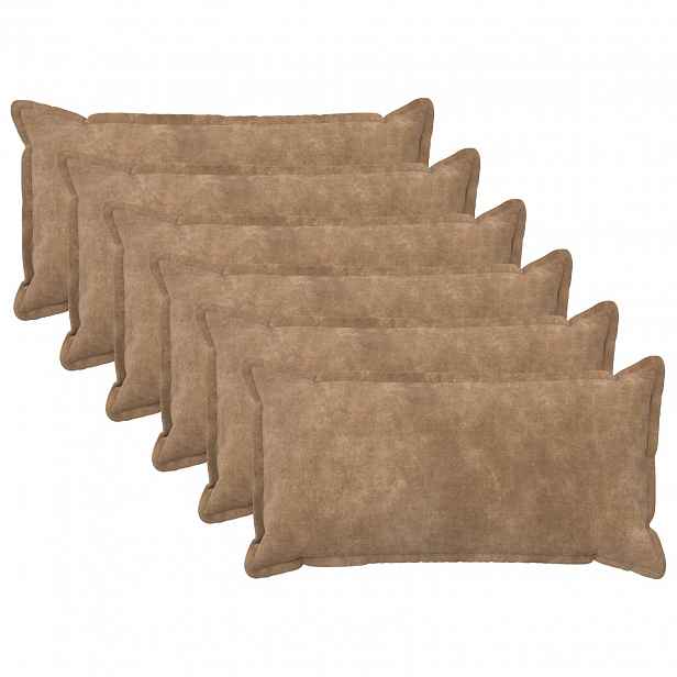 vidaXL Povlak na polštář 6 pcs HOUTEN Taupe 40 x 70 cm