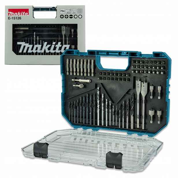 Makita E-15126 Sada vrtáků a bitů 75 kusů