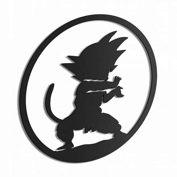 Dřevěný 3D obraz Anime Dragonball Chibi Goku Nástěnná Dekorace Dárek