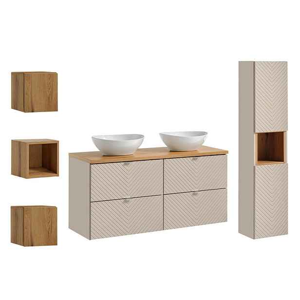 Petits-meubles KOUPELNOVÝ NÁBYTEK 120.4cm Manoa 2er-Set Kašmír