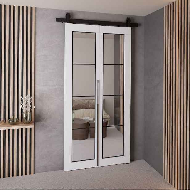KIER Posuvné dveře QUDIO M5 | 80 cm Barva: Bílá