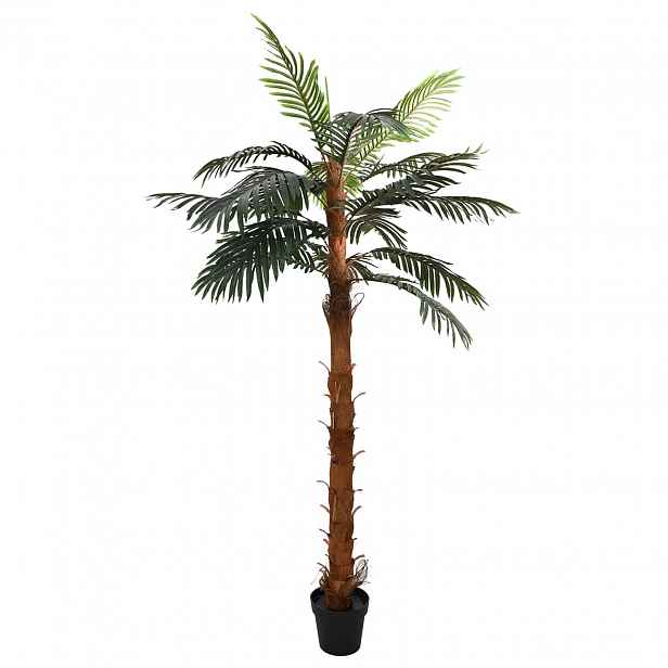 vidaXL Umělý kokosový palma strom Zelená 70 x 20 x 200 cm