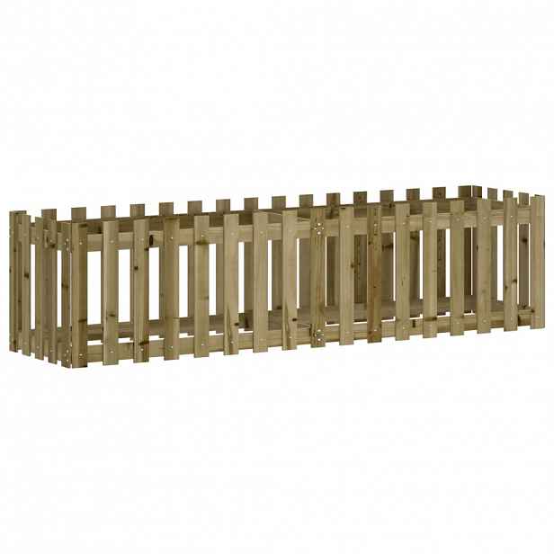 vidaXL Vyvýšený záhon plotový design 200x50x50cm impregnovaná borovice