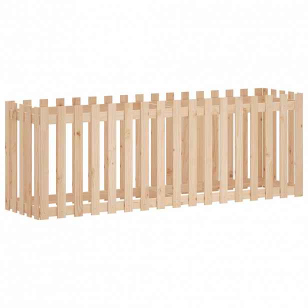 vidaXL Vyvýšený záhon plotový design 200 x 50 x 70 cm masivní borovice