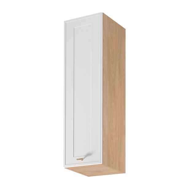 Vysoká horní kuchyňská skříňka SALERNO - šířka 30 cm, dub / bílá, levé provedení