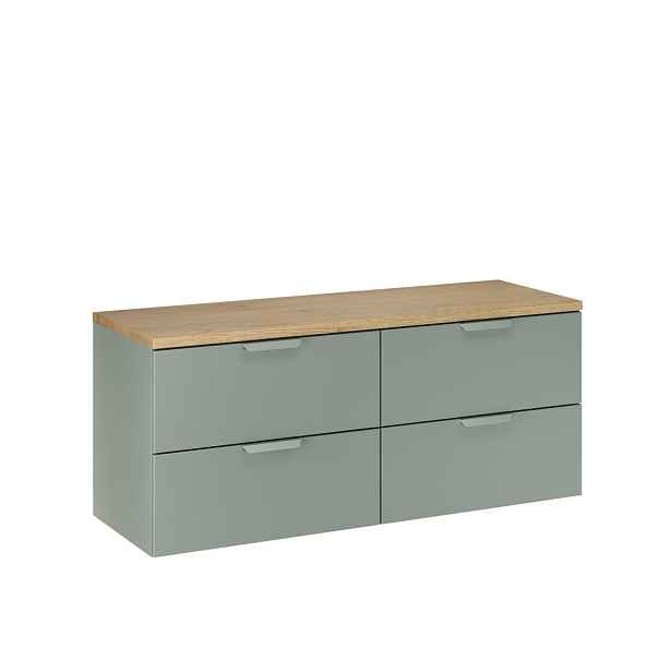 Zelená skříňka se zásuvkami 120 cm do koupelny (SET-ASG B CREMONA 120CM)