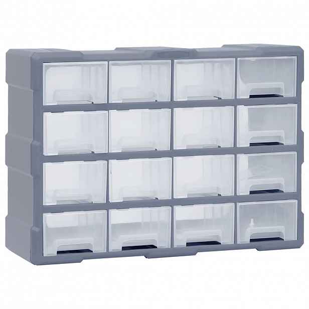 vidaXL Organizér se 16 středními zásuvkami 52 x 16 x 37 cm