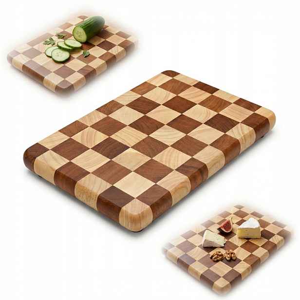 Krájecí deska bouřková Ořech Jasan 30,5x20x3,5 cm masivní End Grain