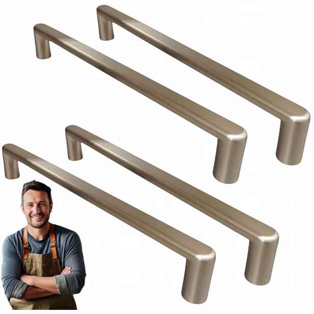 Nábytková Úchytka do skříňky Zásuvky Marcali 160 mm Ocel Kartáčovaná 4ks
