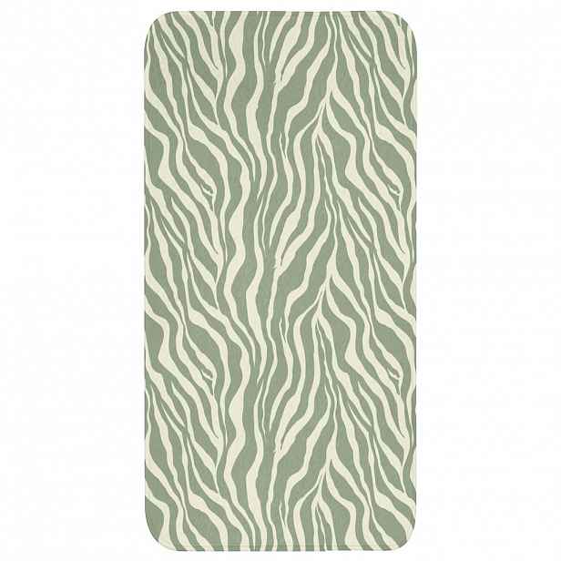OnlyWow KOUPELNOVÁ PŘEDLOŽKA Zebra - Motiv - zelená 60x120 cm