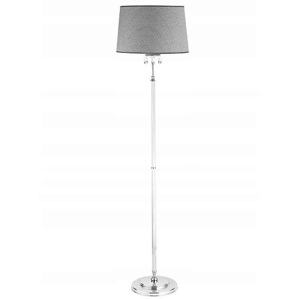 Podlahová lampa Egida Stříbrná Šedá Abažur 3xE27 166 cm Stojací lampa Dům