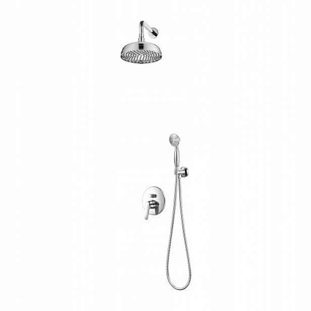 Podomítkový Sprchový Sloup Retro Chrom S Baterií Art Deco Omnires