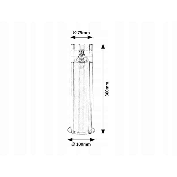 Rabalux Led zahradní lampa 7W IP54 Nerezová Ocel Chromovaná