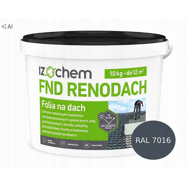 Renodach Antracit Fólie na plech Asfaltový Pás Betonu Trvanlivé dřevo Elastická 10 kg