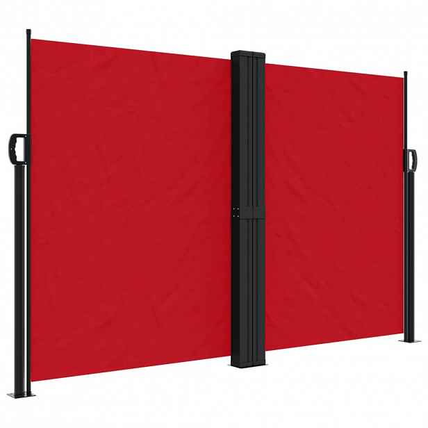 vidaXL Zatahovací boční markýza červená 160 x 1 000 cm