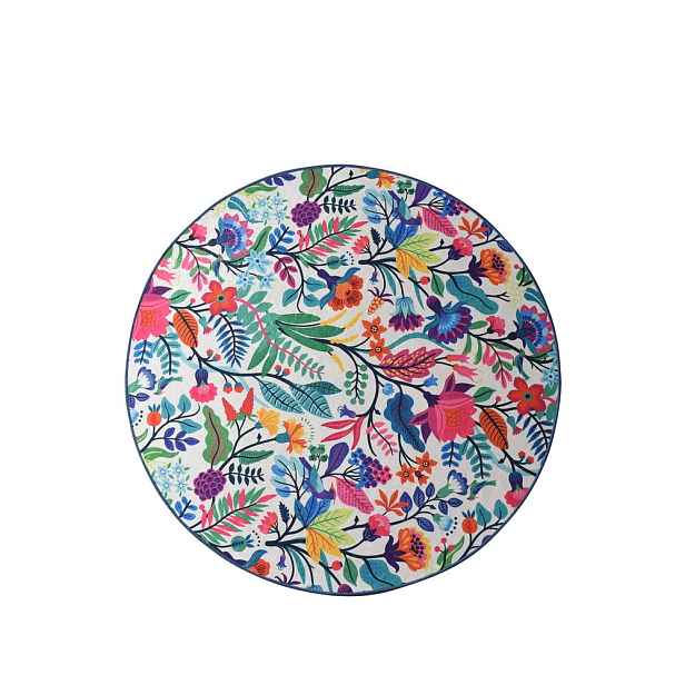 Koupelnová předložka Foutastic Wild Garden Circle, ø 100 cm