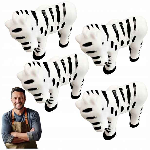 Nábytková Úchytka Dětský nábytkový knoflík Zebra 45x30 mm 4ks