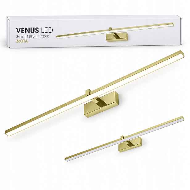 Zlatá lampa Venus 24W 120 cm Led pro výlohu 4200K IP44 1640lm