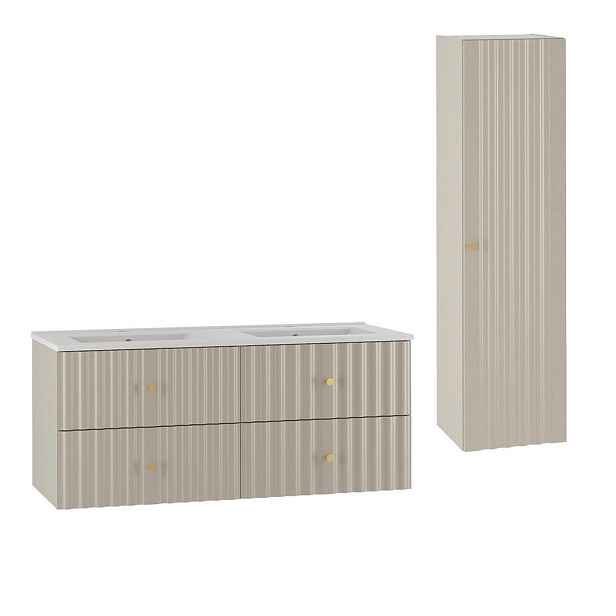 Petits-meubles KOUPELNOVÝ NÁBYTEK 120cm Izae 2er-Set Kašmír