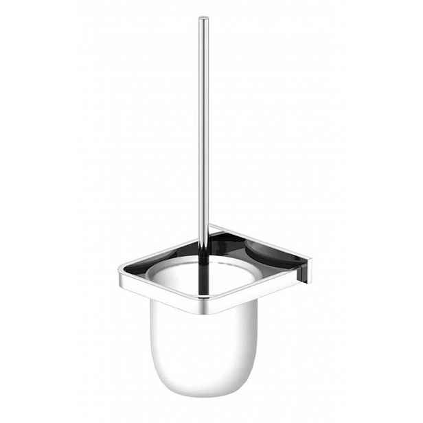 Steinberg 450 - WC štětka nástěnná s držákem, bílé sklo/chrom 450 2901