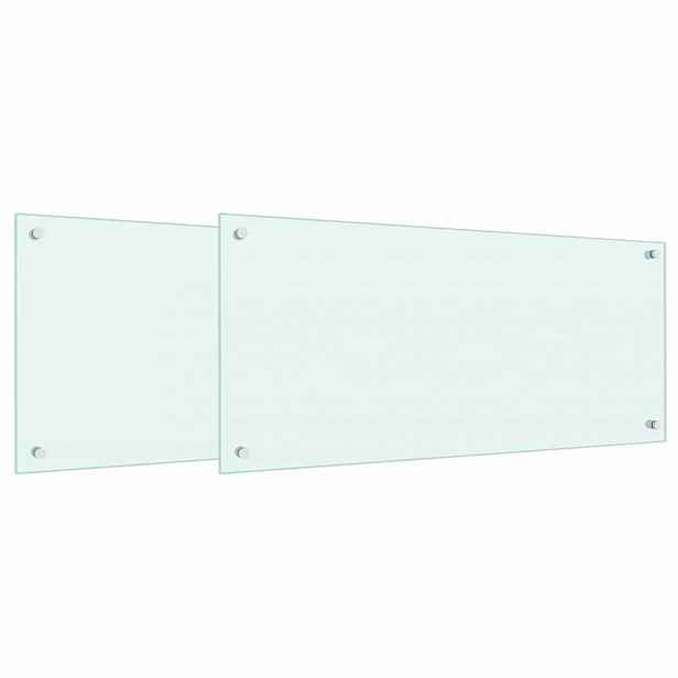 vidaXL Kuchyňský obklad 2 ks Bílá 90 x 40 cm tvrzené sklo
