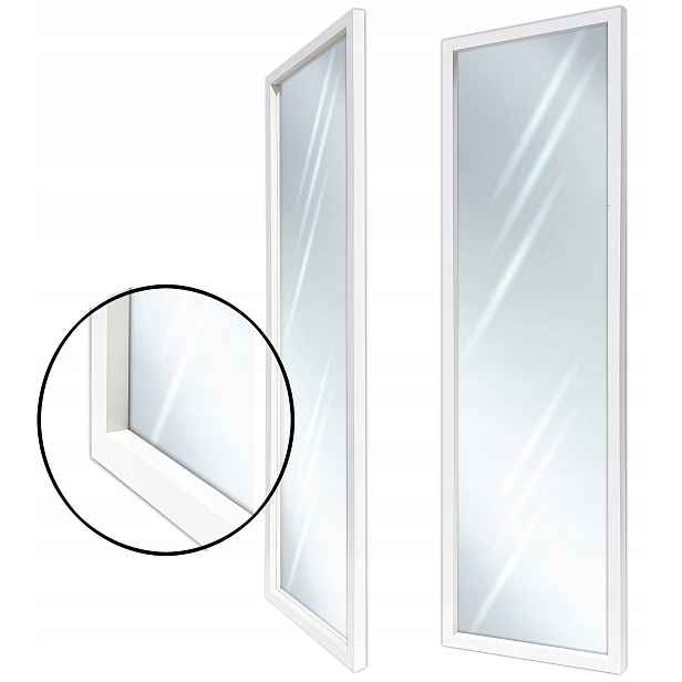 Zrcadlo v rámu 80x50 85x55 moderní bílé 3D