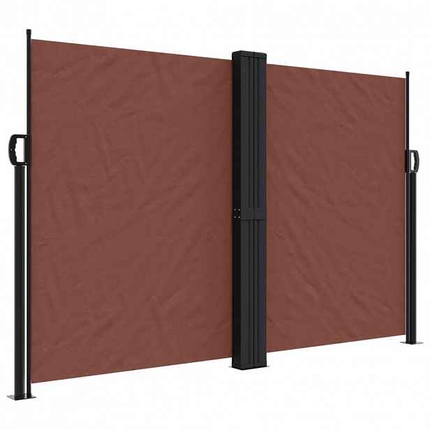 vidaXL Zatahovací boční markýza hnědá 160 x 1 000 cm