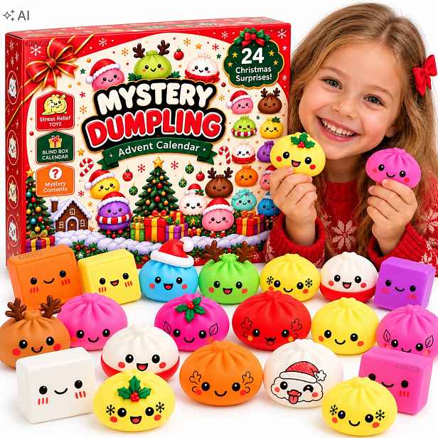 Adventní Kalendář Squishy 24 Mačkací Hračky 3D Antistresový Dárek
