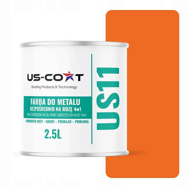 Barva Na Kov Na Rez Plech 4v1 Červená Oranžová Ral 2008 Satén 2,5L