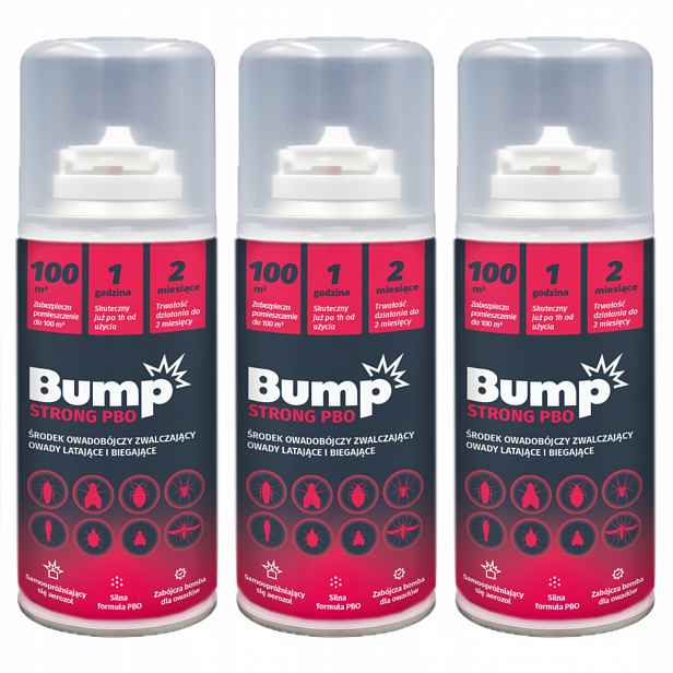 Bump Strong Pbo Kouřová bomba na štěnice blechy moli švábi hmyz 150 Ml x3