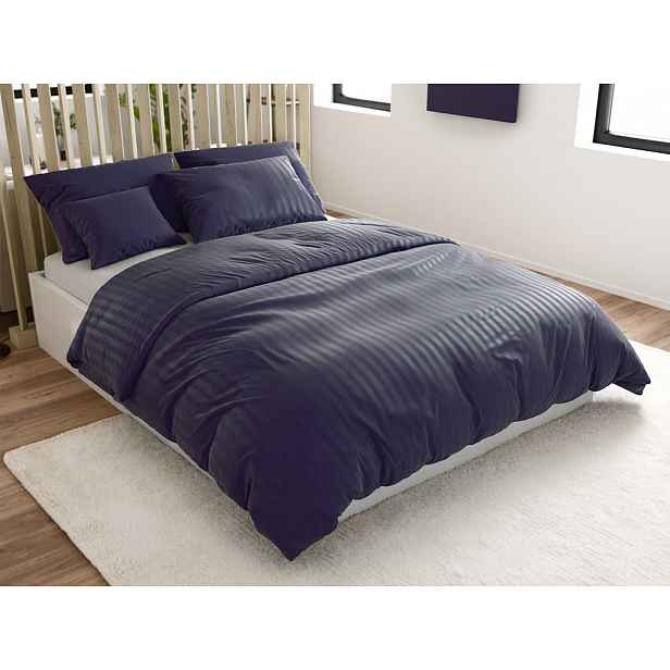 Hotelové povlečení z mikrovlákna JASMINE PURE tmavě modré - proužek 1 cm Rozměr povlečení: 70 x 90 cm | 140 x 200 cm