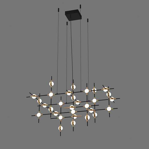 Provenza Lustr Černý Zlatý Moderní Led 72W 3000K 4800lm IP20