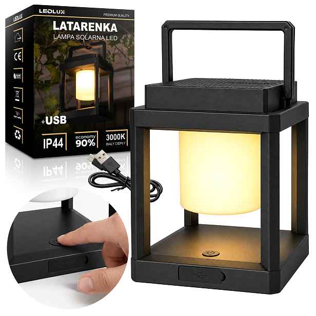 Solární Led lampa Lampa 2v1 stolní terasová zahradní lampa Lampion Lampa
