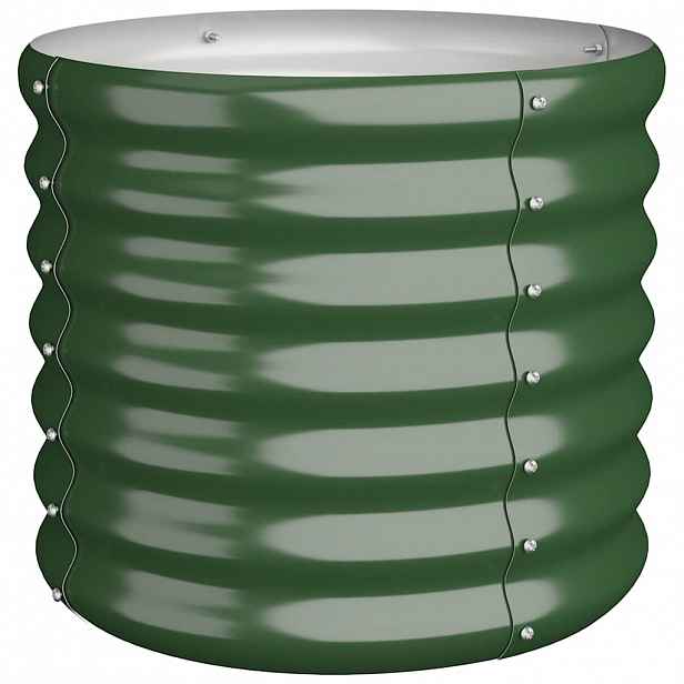 vidaXL Zahradní truhlík pozinkovaná ocel 40 x 40 x 36 cm zelený