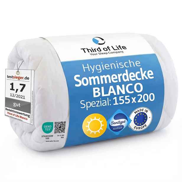 Celoroční Přikrývka 155x200 Antialergická Prodyšná 400G/M² Blanco