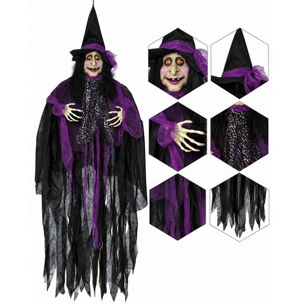 Interaktivní Závěsná Dekorace Čarodějnice 120 CM Halloween