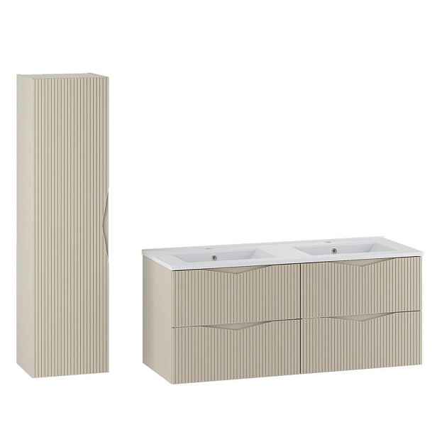 Petits-meubles KOUPELNOVÝ NÁBYTEK 120cm Tao 2er-Set Kašmír