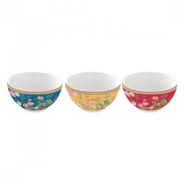 Sada 3 misek, porcelán, 9,5 cm, "Jardins D'Orient" - Easy Life