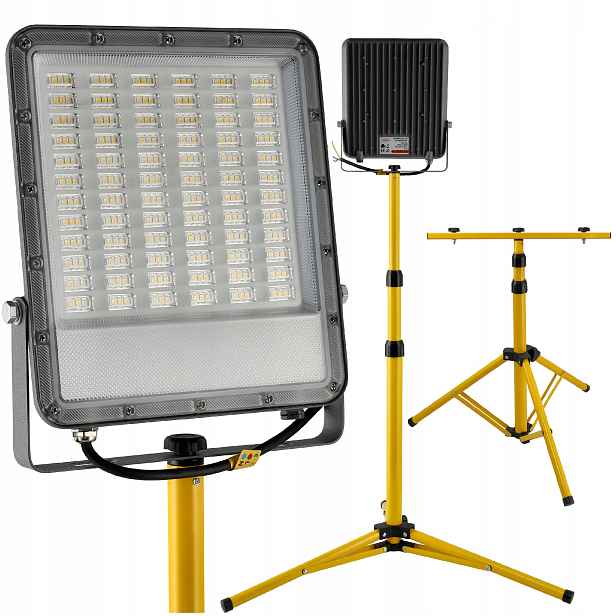 Set Stativ Halogenový reflektor Stavební 150W Led 13500lm pro opravy