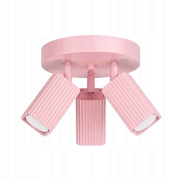 Sollux Lighting Rayo stropní svítidlo růžová 3xGU10 10W kulatá
